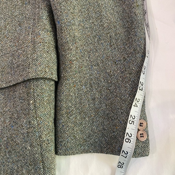 VINTAGE 80’s Magee Irish Donegal Tweed Gray 100% Wool Tweed Sport Coat SZ 40L - Picture 9 of 11